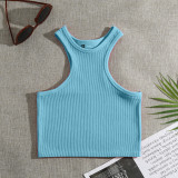 Hanging neck and wearing quick drying cross shaped vest short top