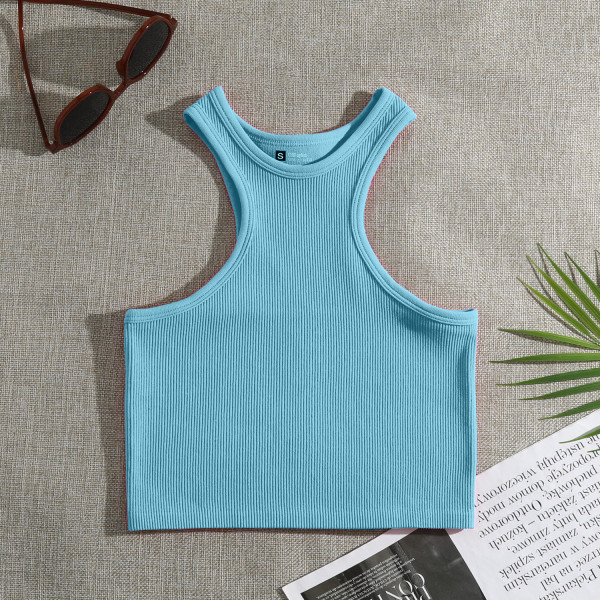 Hanging neck and wearing quick drying cross shaped vest short top