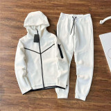 Casual Sporty Multi-Colored Hooded Knit Set YL930486661686