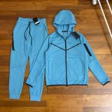 Casual Sporty Multi-Colored Hooded Knit Set YL930486661686