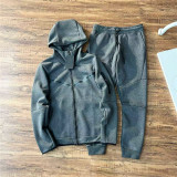 Casual Sporty Multi-Colored Hooded Knit Set YL930486661686