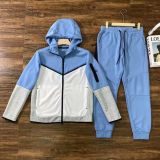 Casual Sporty Multi-Colored Hooded Knit Set YL930486661686