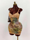 Silk camisole skirt