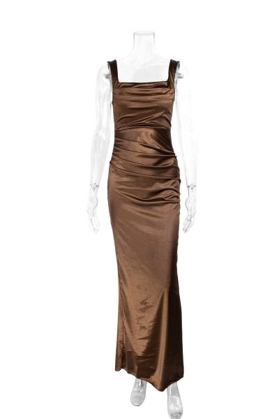 Strap pleated dress