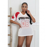 Mesh loose T-shirt street short sleeved top