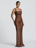 Strap pleated dress