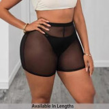 Butt lifting mesh transparent mesh motorcycle shorts
