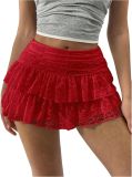 Multi layer cake stacking short skirt lace lace half skirt