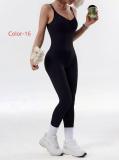 One piece threaded one-piece yoga suit jumpsuit