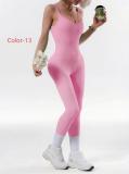 One piece threaded one-piece yoga suit jumpsuit