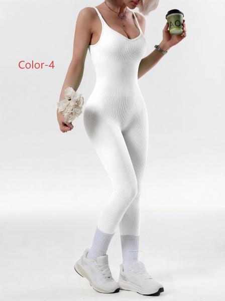 One piece threaded one-piece yoga suit jumpsuit
