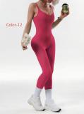 One piece threaded one-piece yoga suit jumpsuit