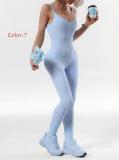 One piece threaded one-piece yoga suit jumpsuit