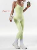 One piece threaded one-piece yoga suit jumpsuit