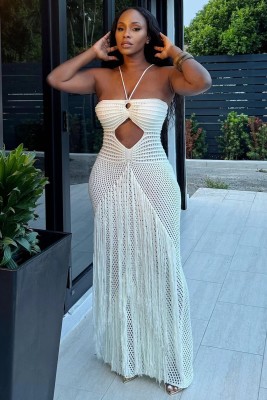 Hollow out bikini cover skirt