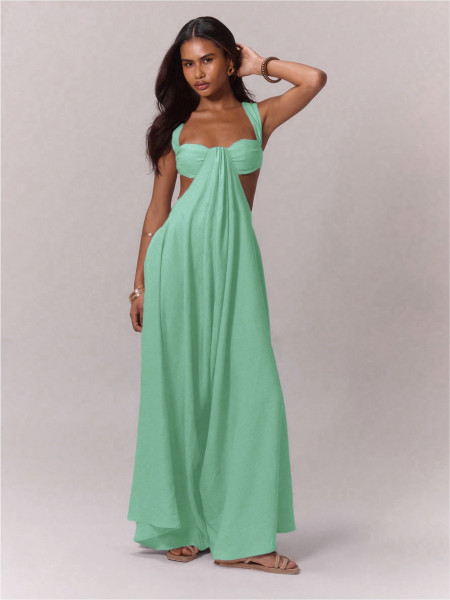 Strap up suspender jumpsuit