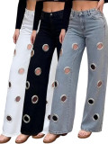 Straight leg big corns personalized jeans