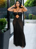 Hollow out bikini cover skirt