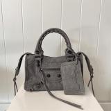 Small rivet hand-held pillow bag, single shoulder crossbody bag