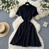 High waisted A-line dress