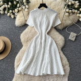High waisted A-line dress
