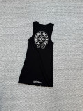 Printed sleeveless vest