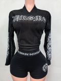 Flower arm ice hockey suit long sleeved suit set