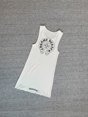 Printed sleeveless vest