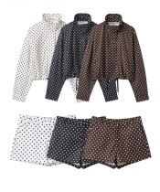 Polka dot jacket+polka dot shorts set S1000823079163 Polka dot jacket+polka dot shorts set S1000823079163