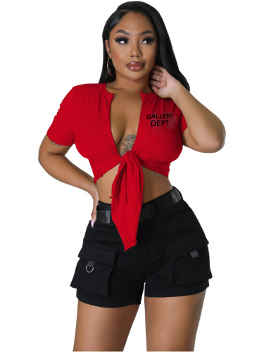Letter pattern vest tight fitting shirt