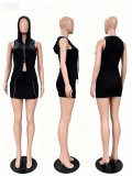 Fine pit strip skirt set