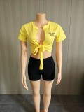 Letter pattern vest tight fitting shirt