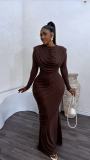 Irregular mesh pleated hip hugging party dress