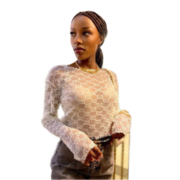 Perspective fun mesh dress