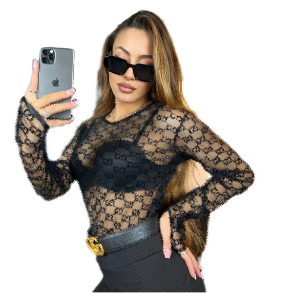 Perspective fun mesh dress