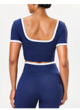 Cross high waist sports suit