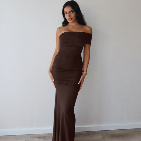 Backless slit dress