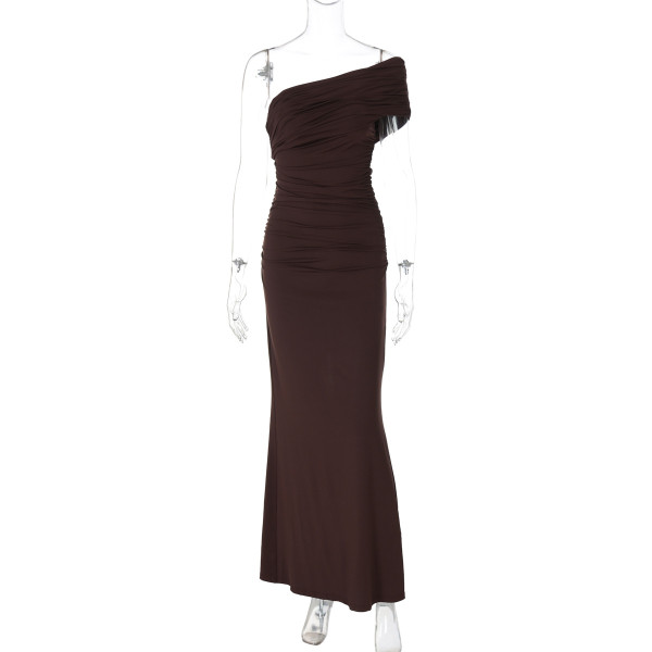 Backless slit dress