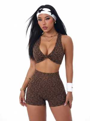 High stretch sports bra, high waist, hip lifting, and abdominal compression shorts set