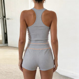 Low cut tight fitting vest and pants set