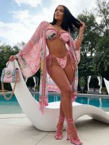 Printed beach sunscreen three piece set