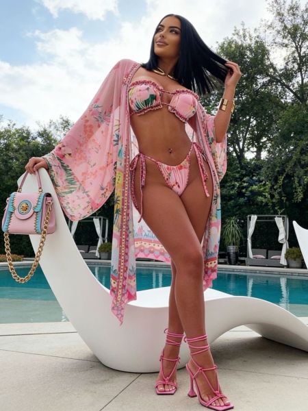 Printed beach sunscreen three piece set