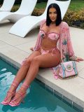 Printed beach sunscreen three piece set