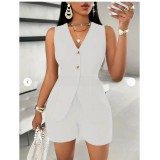 Open chest lace up short sleeved shirt