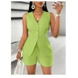 Open chest lace up short sleeved shirt