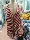 Printed cardigan camisole shorts set