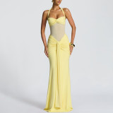 Folding revealing backpack buttocks dress long skirt