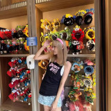 Letter Print Manga Girl Tank Dress A991289252398