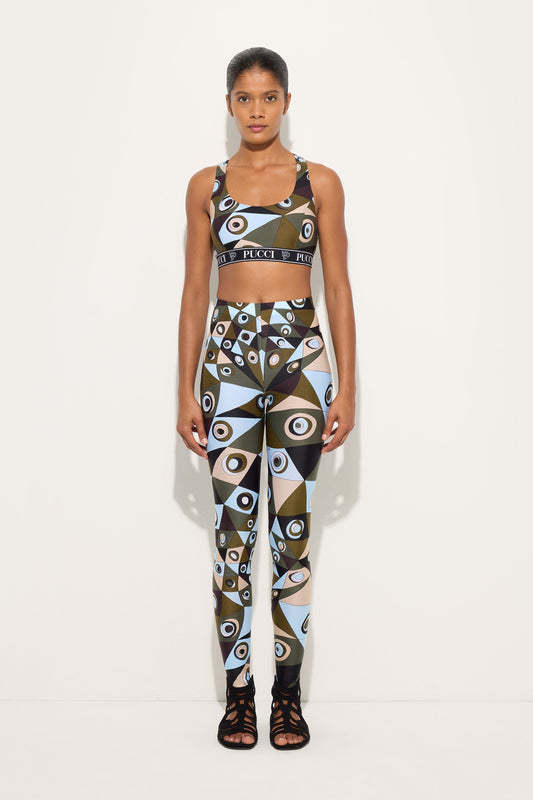 Geometric pattern vest and pants fashion set