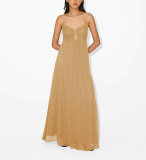 U-shaped long skirt with suspender